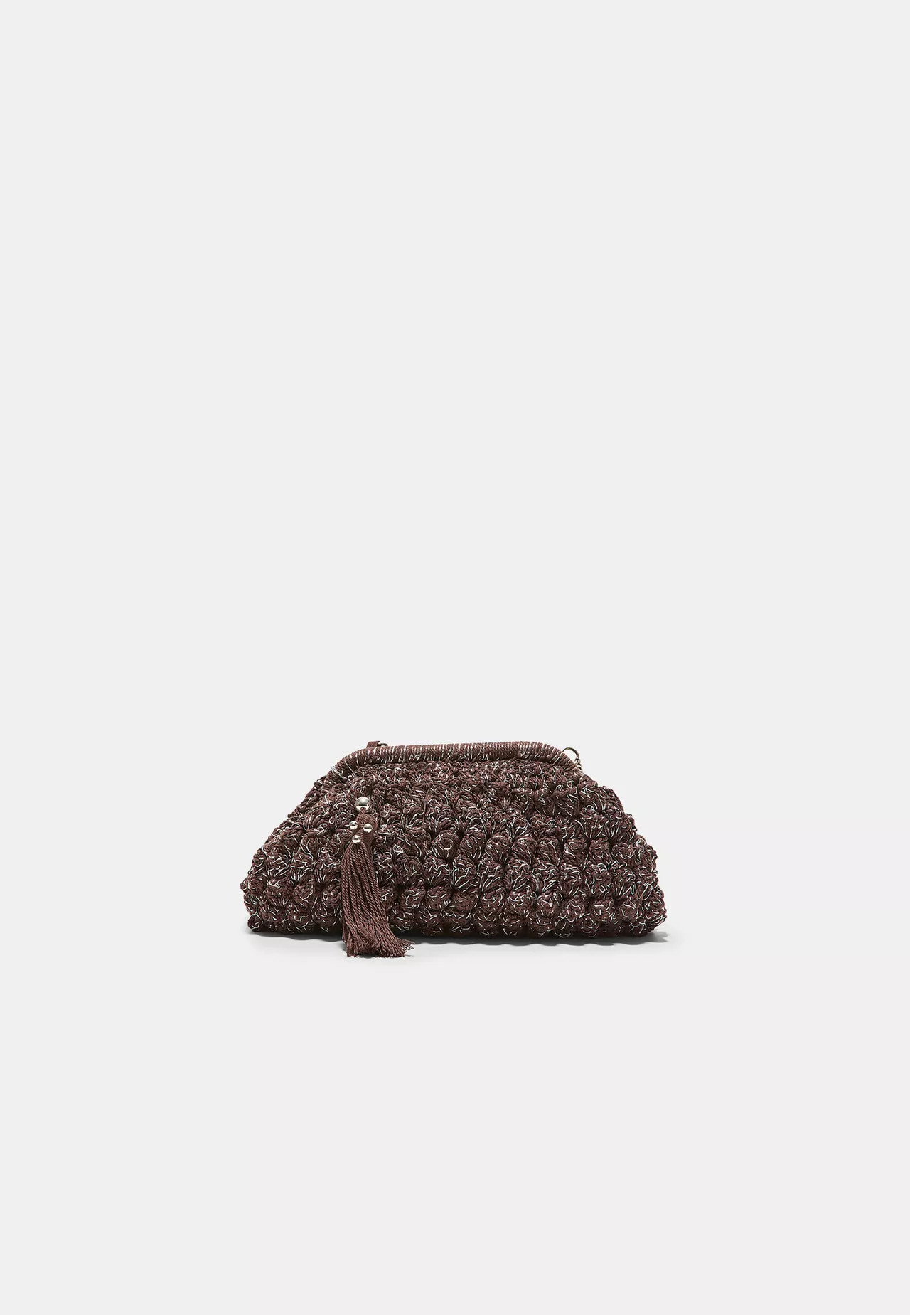 Metallic thread crochet bucket bag - Women's Bags | Stradivarius United Kingdom | Stradivarius (UK)