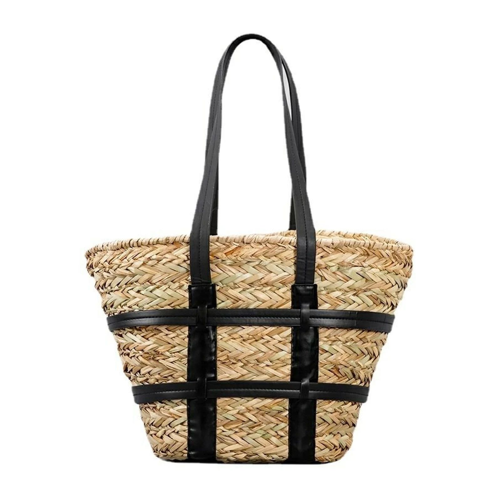 New designer French basket, Large, Summer Straw bag, Beachbag, Rattan bag, Morocco basket, Raffia... | Etsy (US)