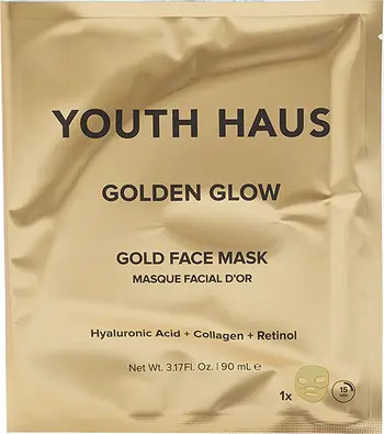 5-Pack Youth Haus Golden Glow Face Mask | Nordstrom
