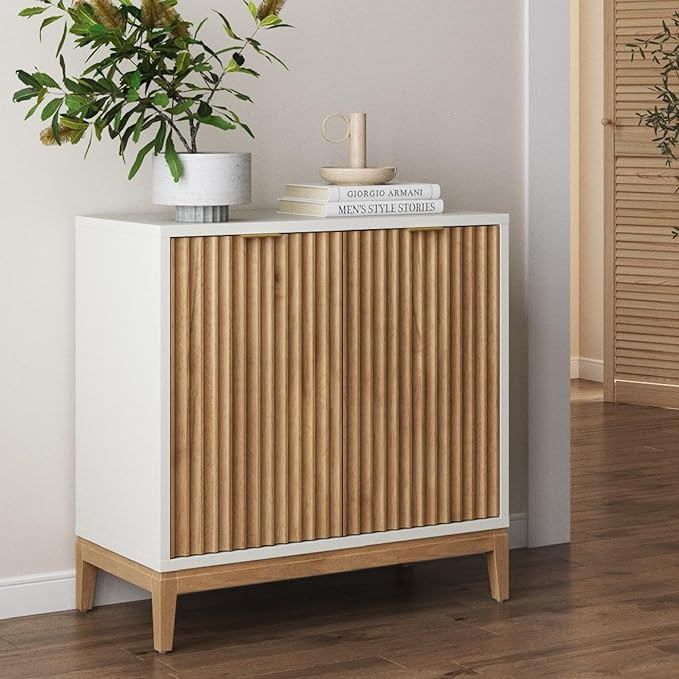 Nathan James Jasper Modern Sideboard, Kitchen Storage Cabinet with Fluted Doors, Accent Storage f... | Amazon (US)