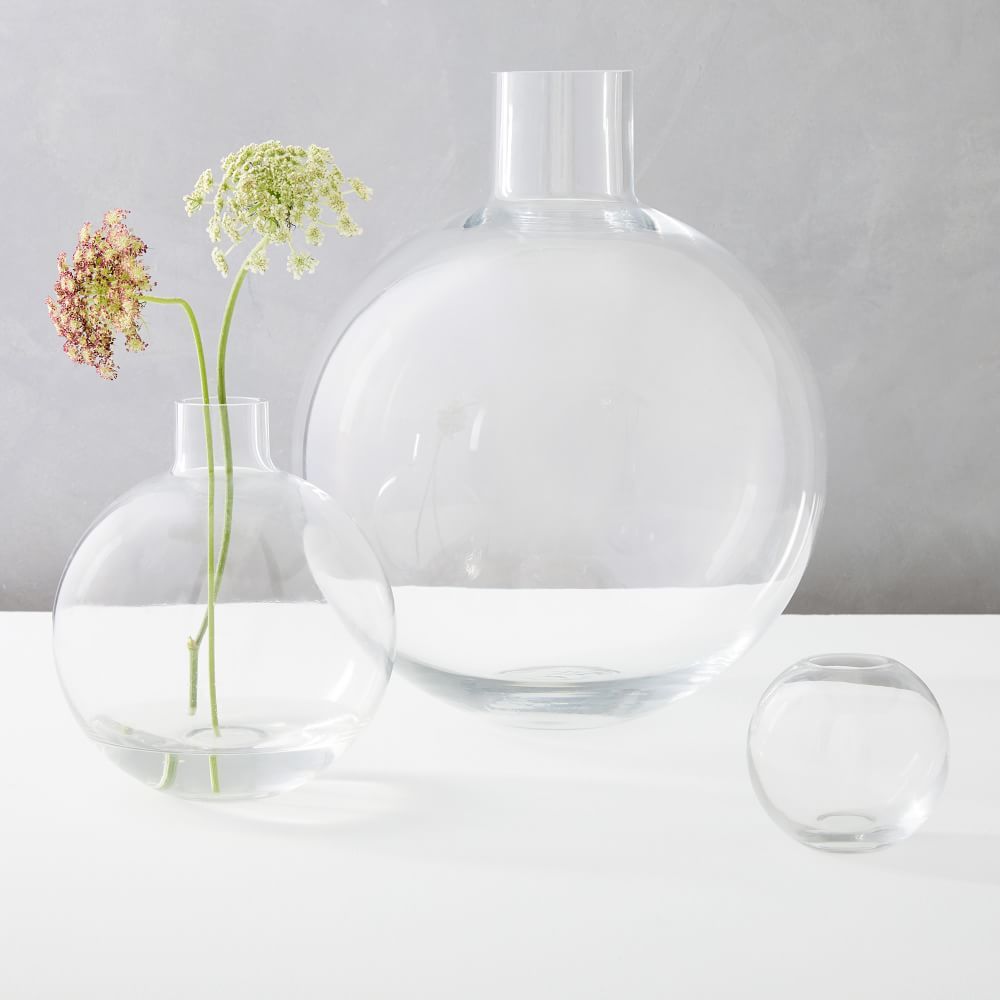 Foundations Glass Vases - Clear | West Elm (US)