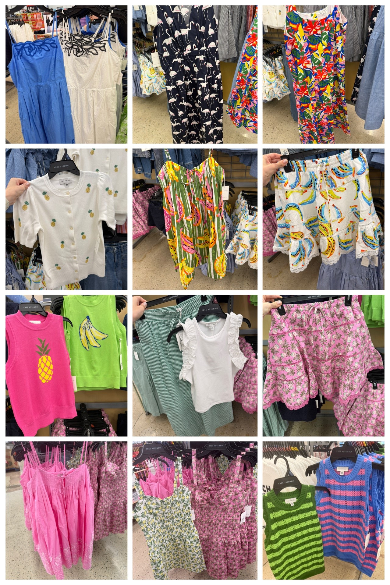 New summer drop at Walmart is wow-worthy! If you waited to shop for summer clothes until now, congrats! This collection is so fun and Lily Pulitzer/ Farm Rio coded! Fun prints on skirts, sweaters, sundresses- think pineapples and flamingoes! #walmartfashion
