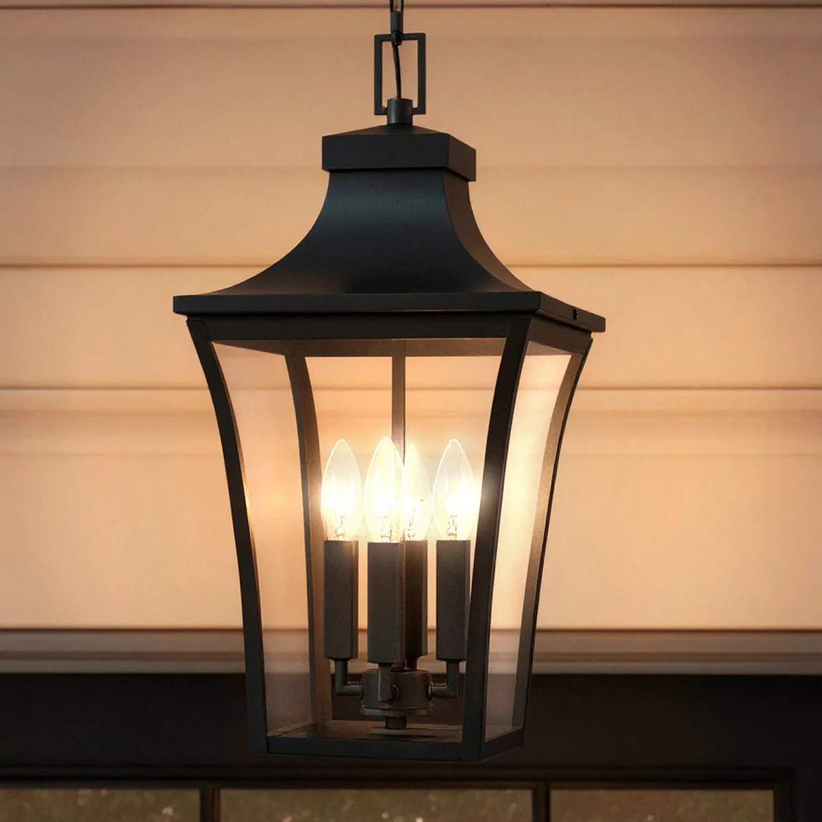 UQL10170 English Country Outdoor Pendant, 21.00''H x 10.00''W x 10.00''Dep, Earth Black Finish, B... | Urban Ambiance, Inc.