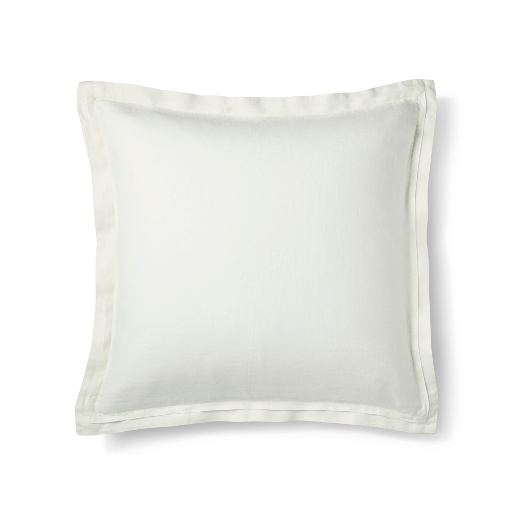 Sour Cream Lightweight Linen Pillow Sham (Euro) - Fieldcrest | Target