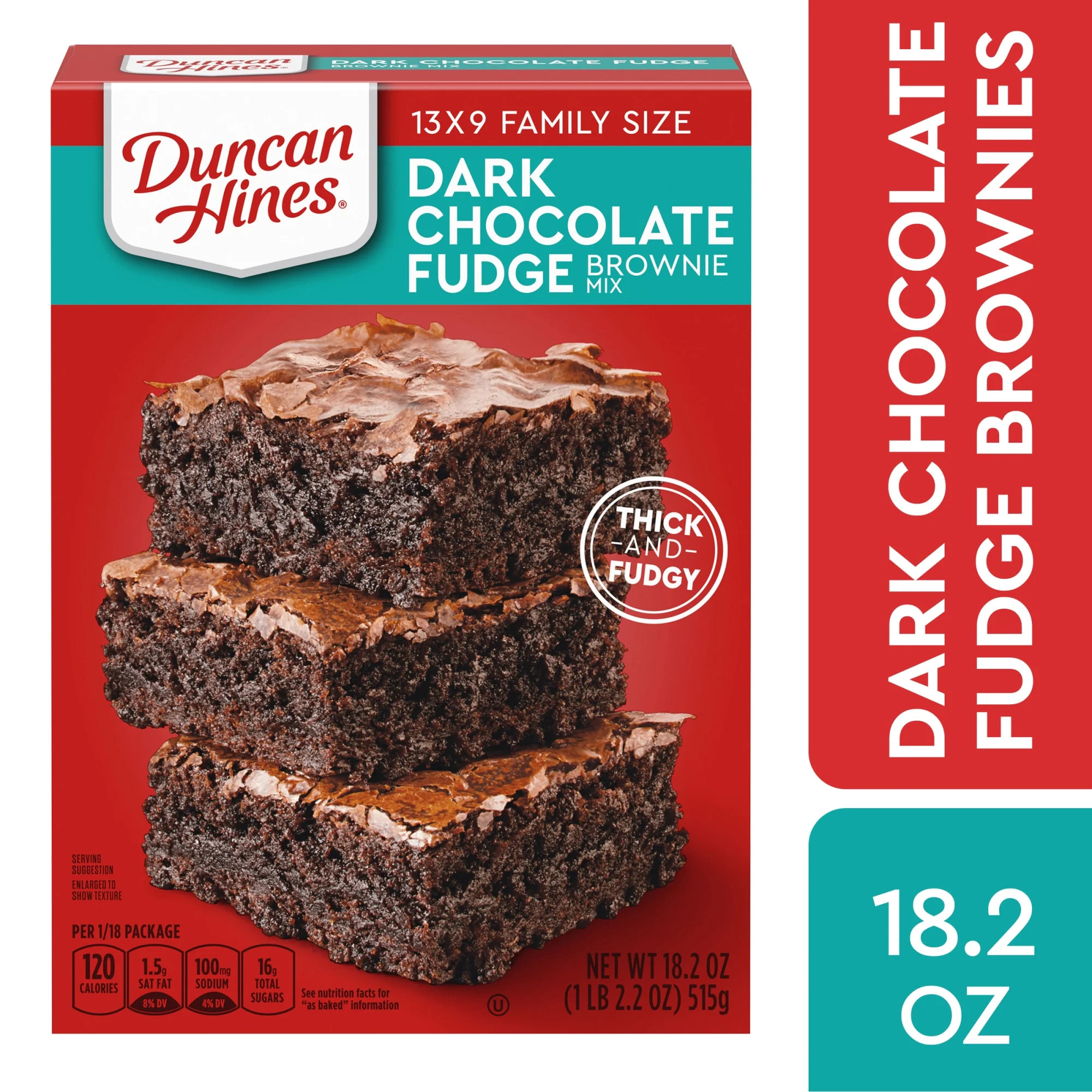Duncan Hines Dark Chocolate Fudge Brownie Mix, 18.2 oz | Walmart (US)