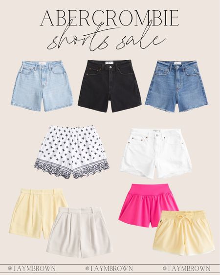 25% off + an extra 15% off Abercrombie shorts (and everything else) with code AFSHORTS !!! I like to size up 1 from my true size for a slightly relaxed fit (27) in the denim shorts, and true size in the athletic shorts (S). 

#LTKFindsUnder100 #LTKStyleTip #LTKSaleAlert