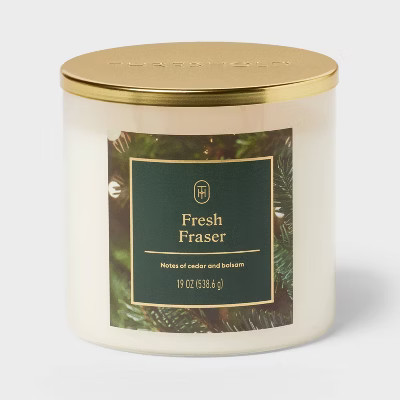 3 Wick Lidded Fresh Fraser Jar Candle 19oz - Threshold™ | Target