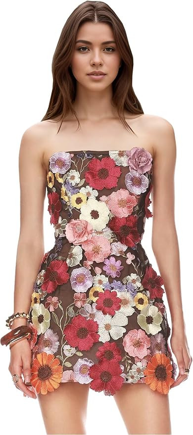 3D Flower Homecoming Dress Floral Appliques | Amazon (US)