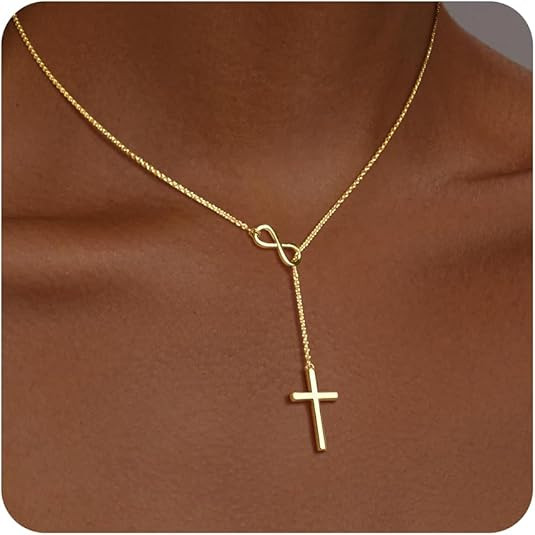 Infinity Cross Necklace for Women, Dainty Cross Pendant Necklae, Non Tarnish & Waterproof Necklac... | Amazon (US)