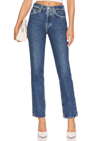 AGOLDE Lana Mid Rise Straight in Sphere from Revolve.com | Revolve Clothing (Global)