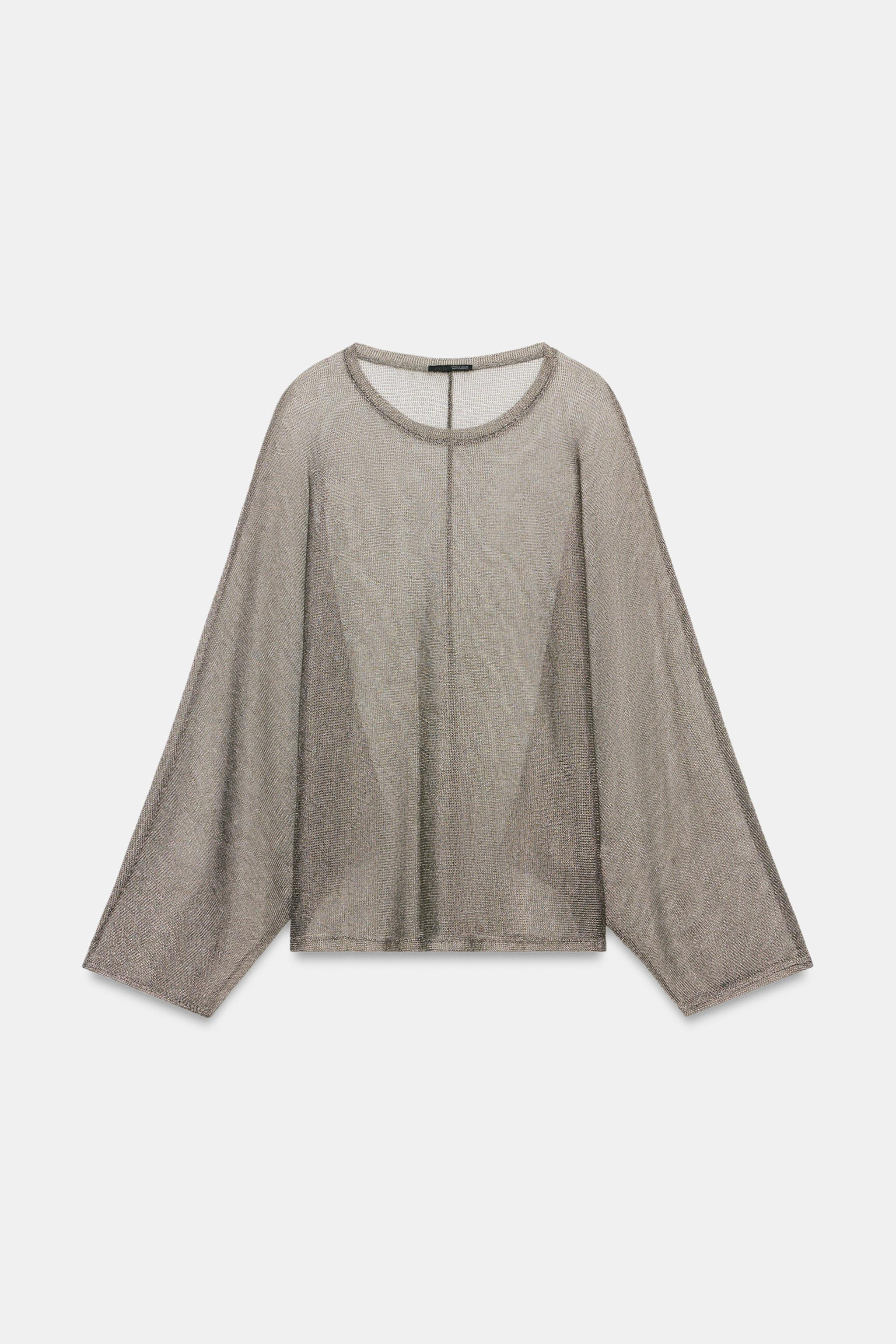 METALLIC THREAD TOP | Zara US