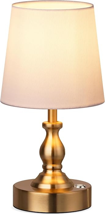 PARTPHONER Mini Cordless LED Table Lamp, 5200mAh Rechargeable Battery Operated Lamp, 3-Level Brig... | Amazon (US)