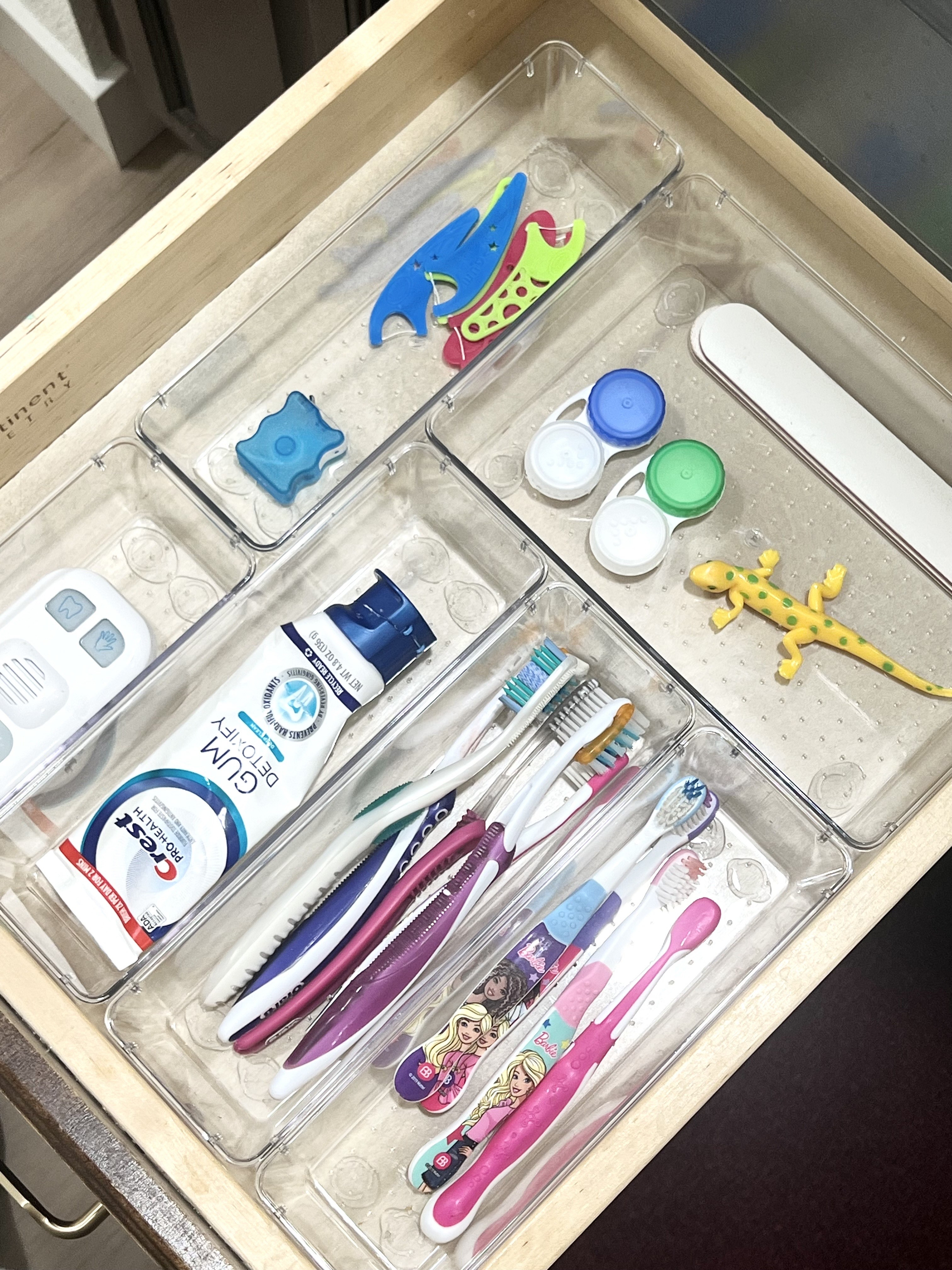 Bathroom organization changes the game!! Everything had a place, everything in its place! These clear bins are amazing, and you NEED the clear museum gel to hold everything in place. 

#LTKHome #LTKFindsUnder50 #LTKFamily