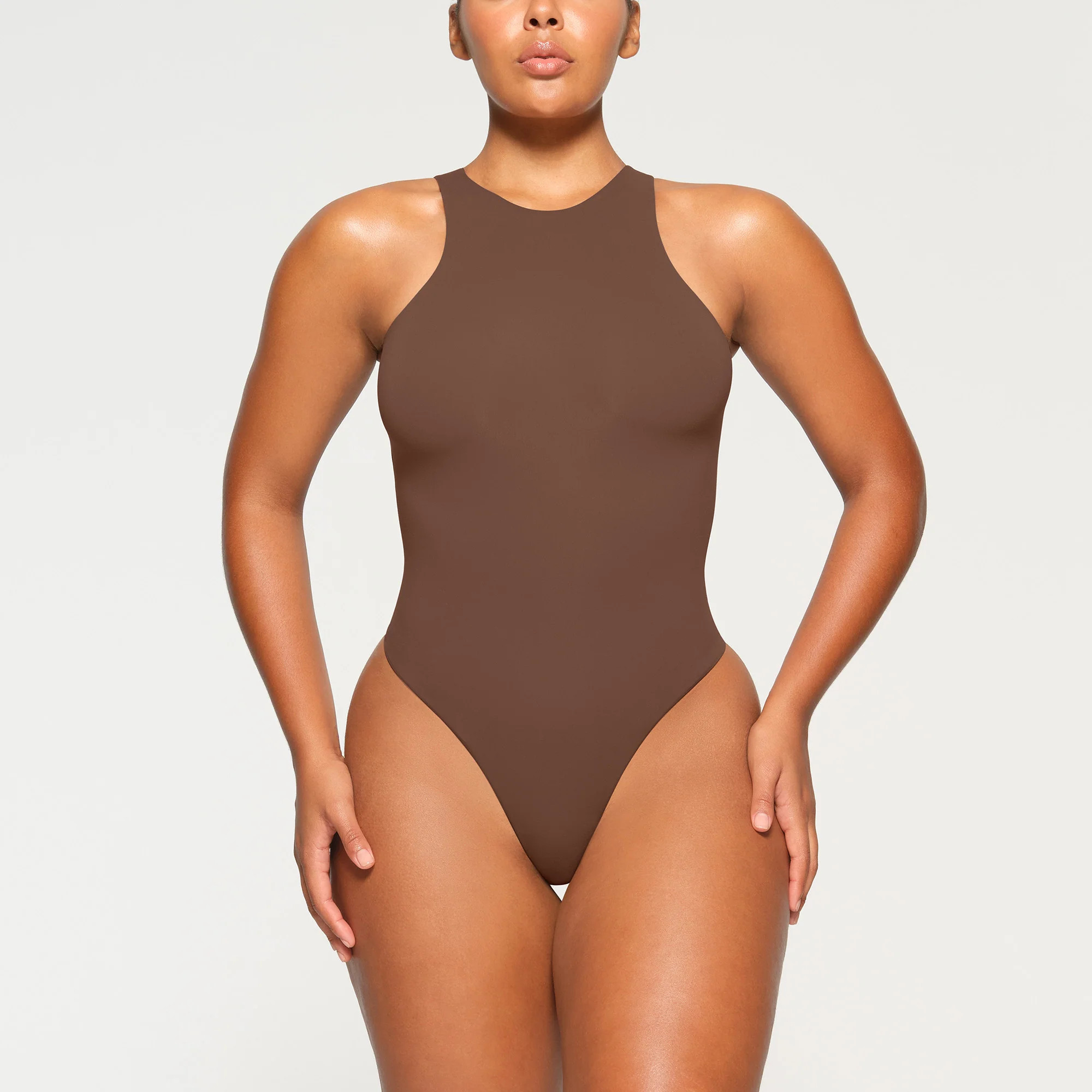 SKIMS High Neck Bodysuit | Deep Neutral | 4XL | Fits Everybody | SKIMS (US)