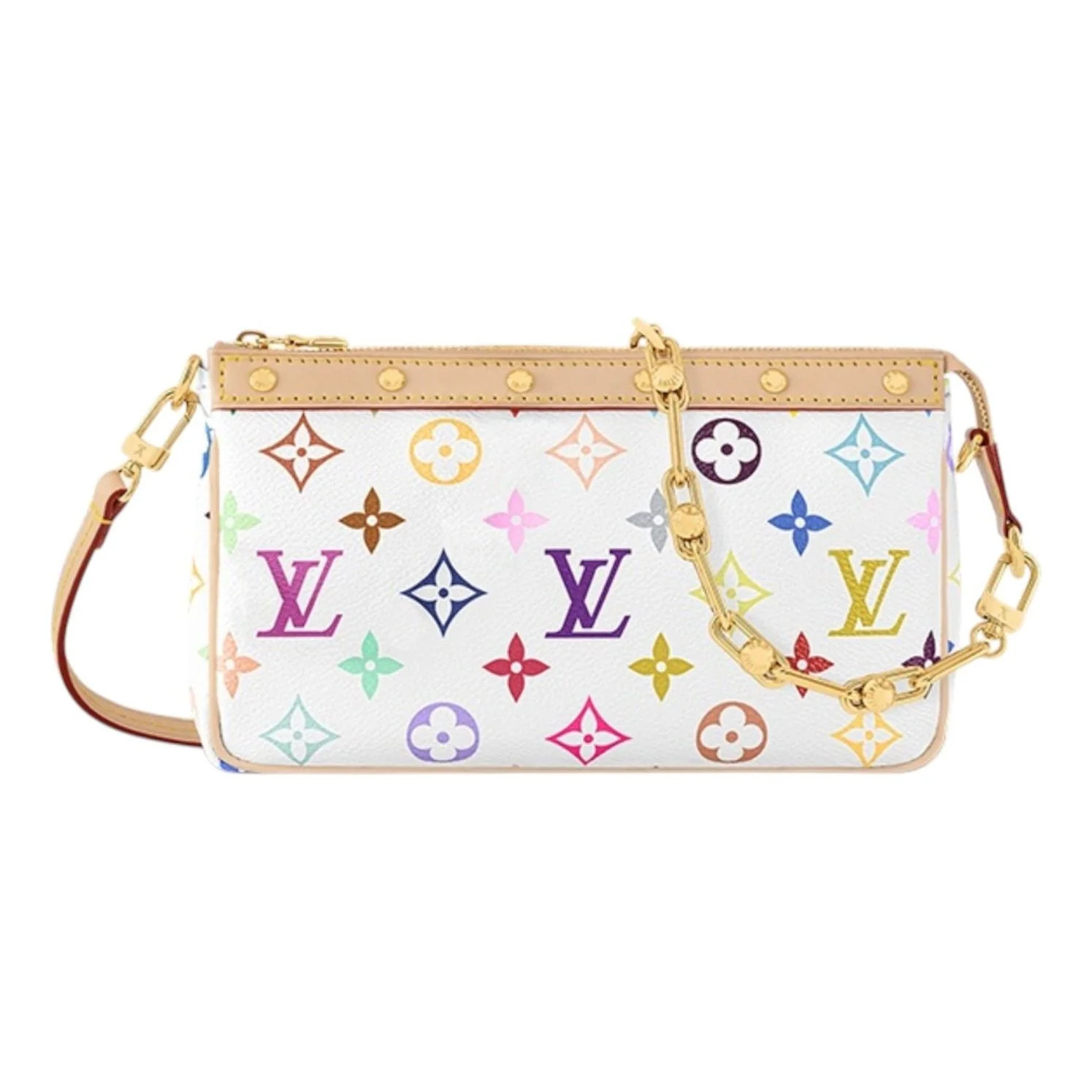 (WMNS) LOUIS VUITTON x Takashi Murakami Pochette Accessoires 'White Multicolored' M13404 | KICKS CREW
