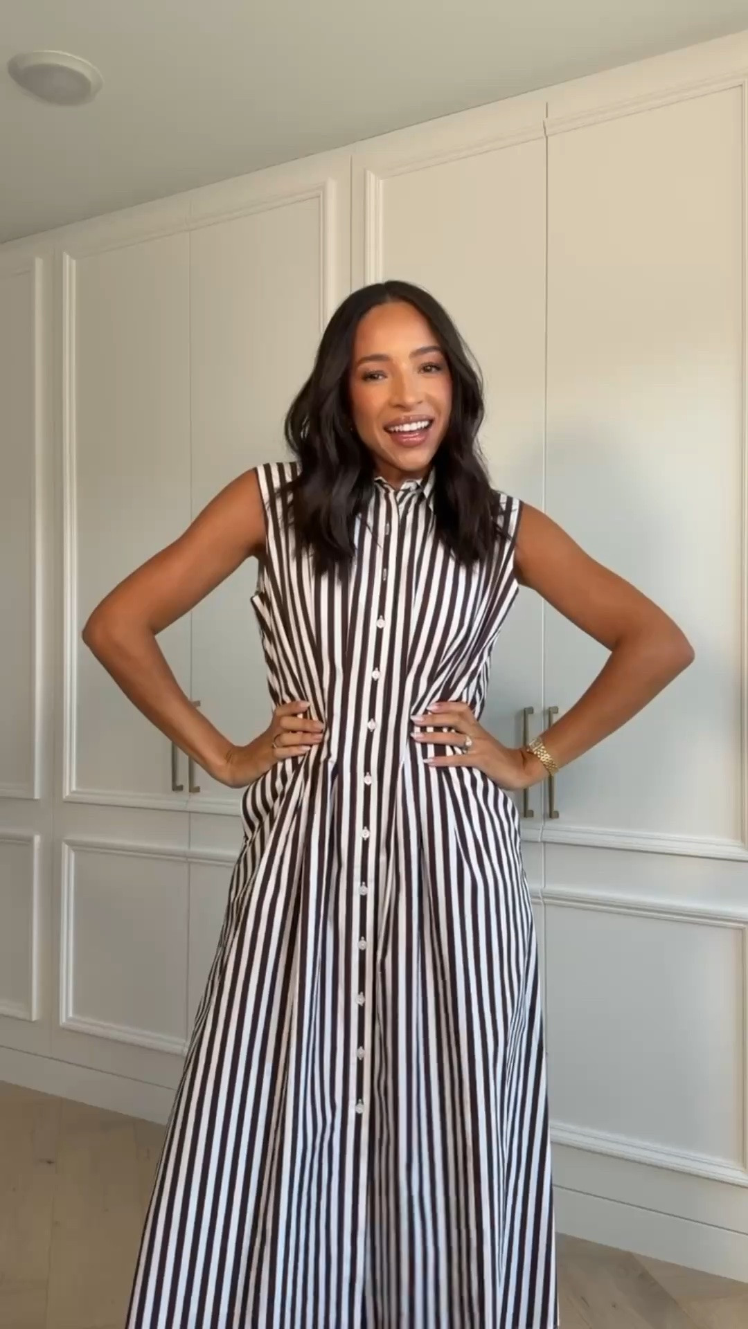 Summer workwear 🤍 This dress is nursing friendly, fully-lined and has pockets! Wearing size 2 striped pleated midi shirt dress 

summer outfit, summer fashion, summer style, summer sale, Ann Taylor sale, workwear, work outfit, office outfit, business casual, mom outfit, postpartum outfit

#LTKSeasonal #LTKWorkwear