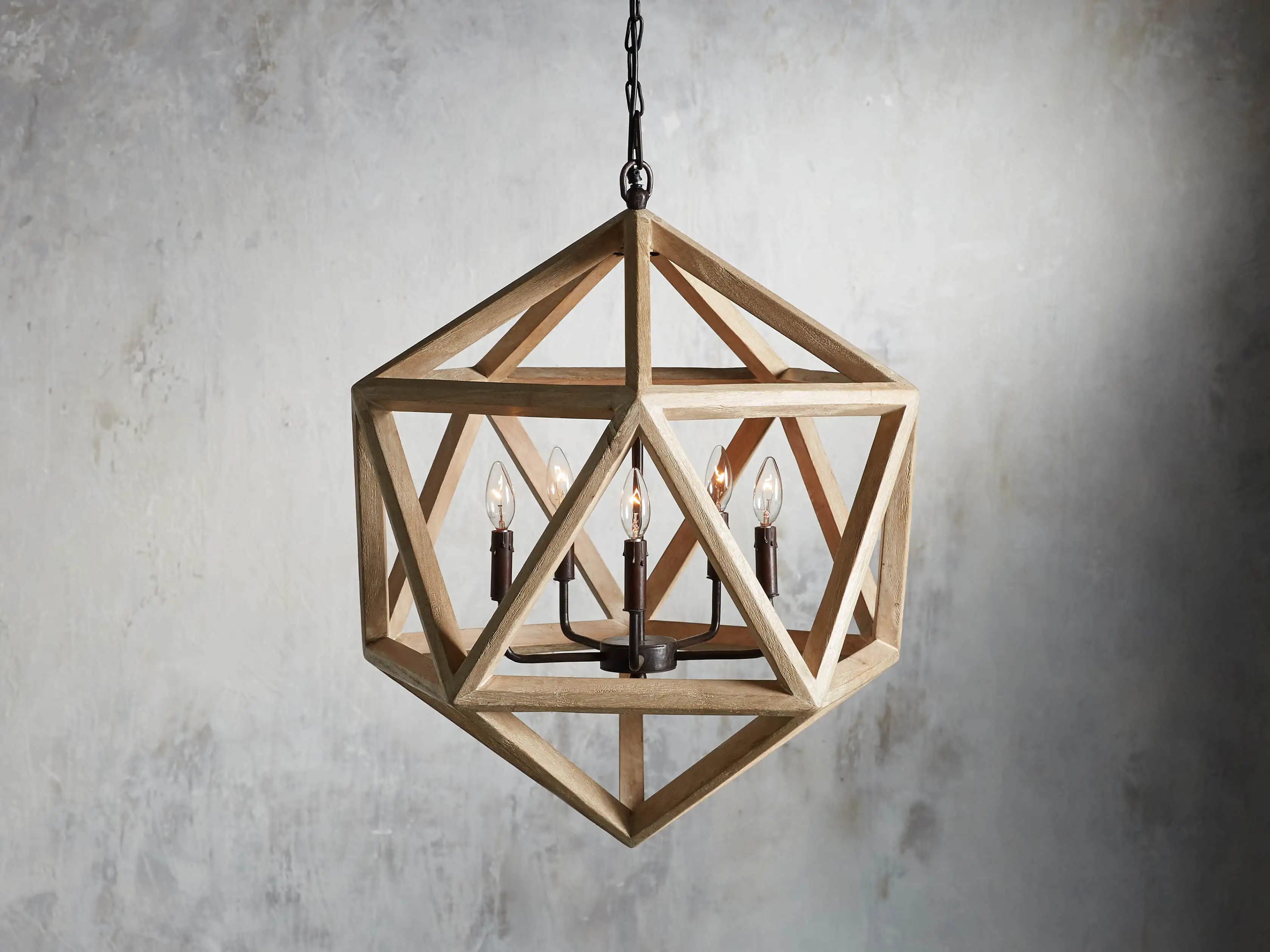 Wooden Geode Chandelier | Arhaus