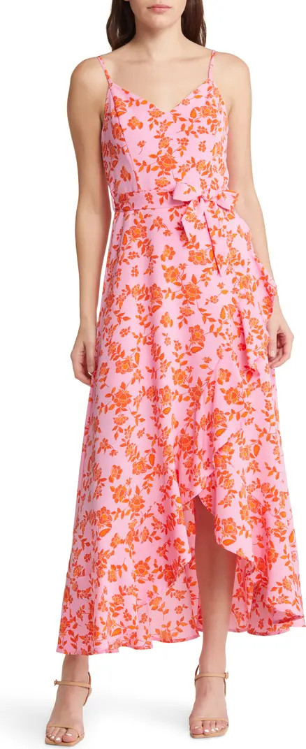 Foral Print Tie Waist Dress | Nordstrom