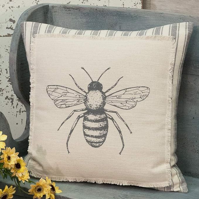 Piper Classics Sketched Bee Throw Pillow Cover, 18" x 18" | Amazon (US)
