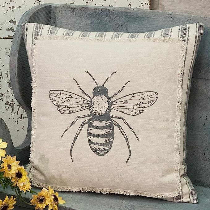 Piper Classics Sketched Bee Throw Pillow Cover, 18" x 18" | Amazon (US)