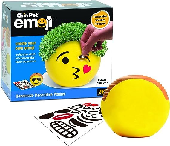 Chia Pet Emoji with Seed Pack, Decorative Pottery Planter, Easy to Do and Fun to Grow, Novelty Gi... | Amazon (US)