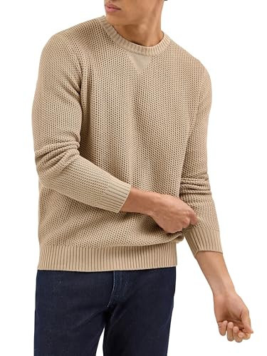Wrangler Men's Crewneck Pullover Sweater, Timberwolf | Amazon (US)