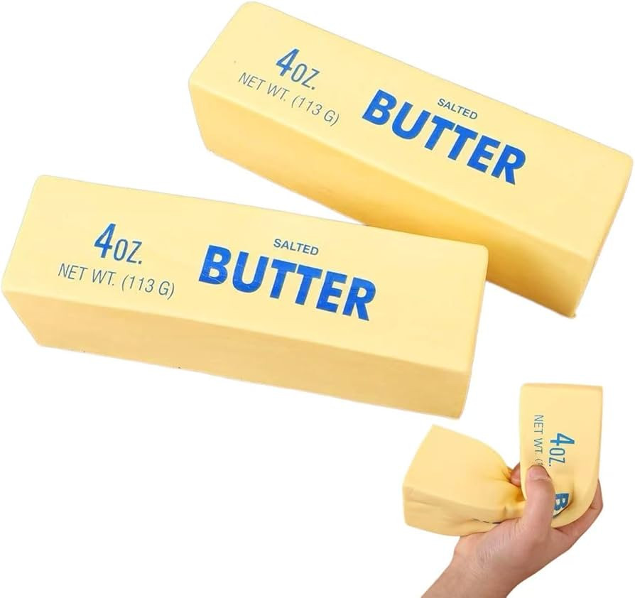 2pcs New Butter Squishy Style Slow-Rebound Cute Squishy Toy, Realistic Soft Squeeze Stress Reliev... | Amazon (US)