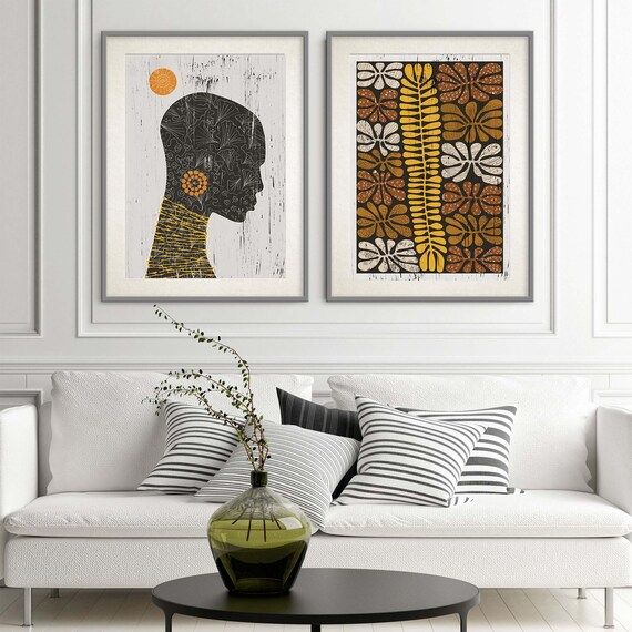 Abstract Female Portrait African American Women Art | Etsy | Etsy (US)