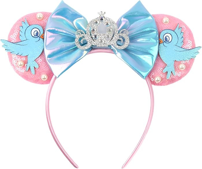 MADO pink mouse ears headband for adults women kids girls, princess mini ears for adult kids wome... | Amazon (US)