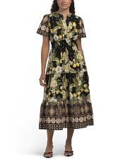 Made In Italy Short Sleeve Tiered Maxi Dress | TJ Maxx