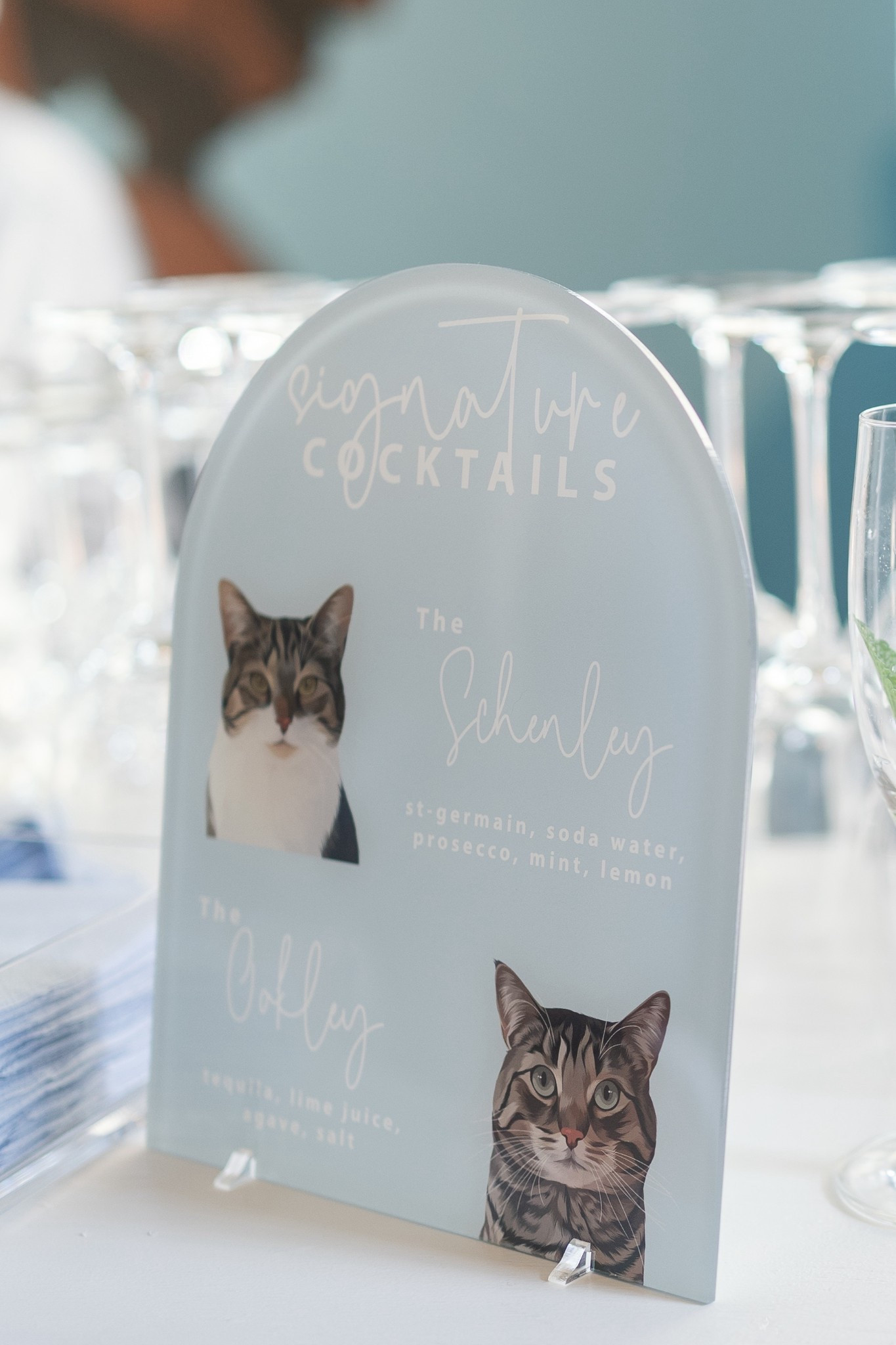 signature drinks featuring our babies of course!!!! the Schenley & the Oakley 🩵 

#LTKHome #LTKWedding