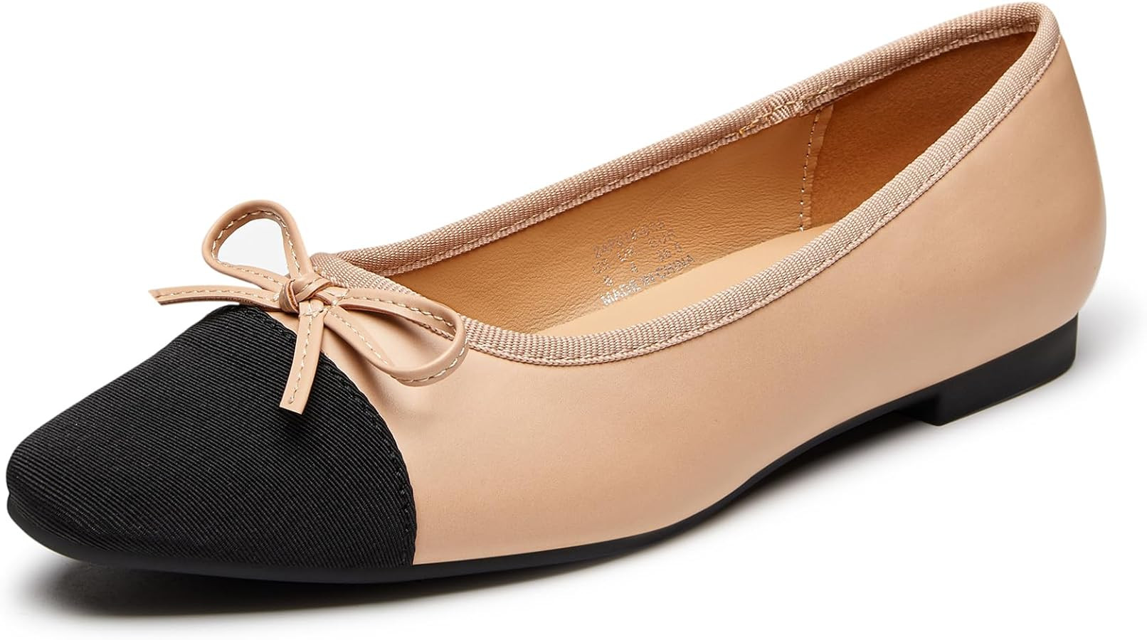 Trary Slingback Flats for Women, Black Dressy Comfortable Round Square Toe Shoes, Work Office Cas... | Amazon (US)