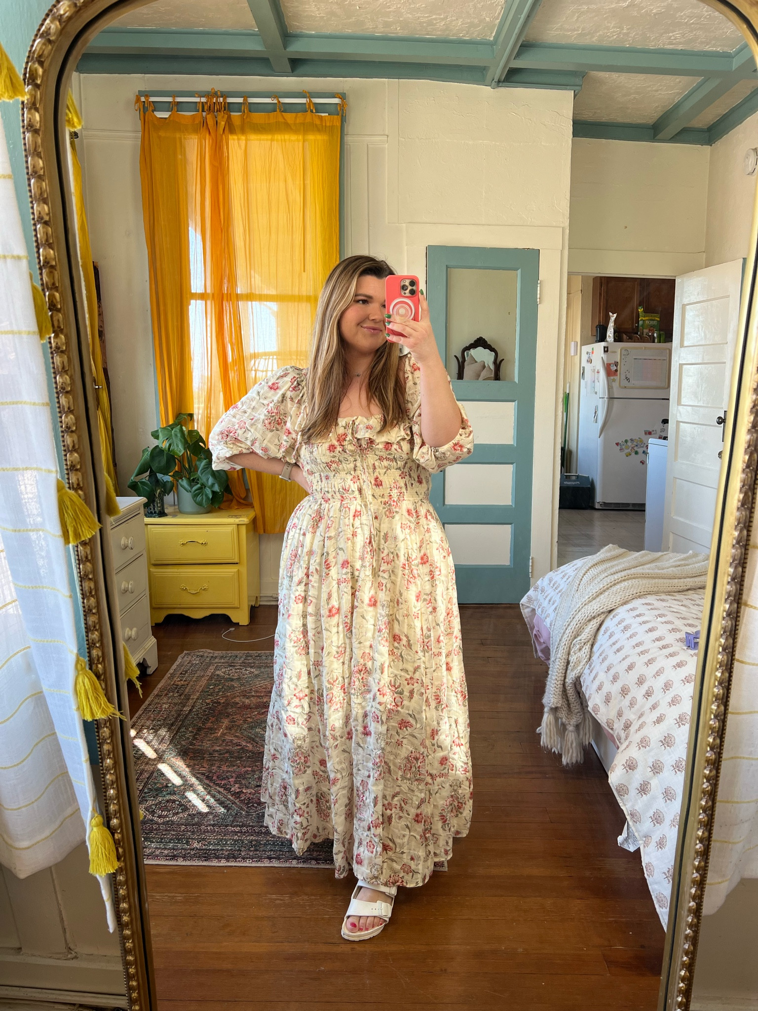Finally got to wear this magical free people oasis dress! I’m 5’2” so it fits me like a maxi. I sized down to a medium because it runs generous. 
This color is from fall but they have other gorgeous colors in stock. 
Spring dresses
Midsize dresses
Size 14 dresses
Free people dress
Easter dresses 

#LTKSeasonal #LTKcurves #LTKstyletip