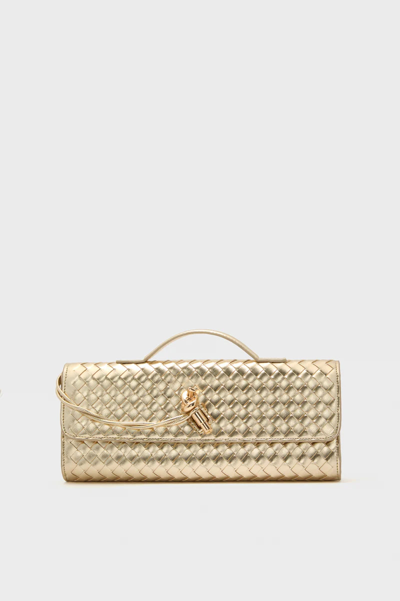 Gold Metallic Alice Clutch Bag | Tuckernuck (US)