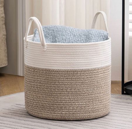 This basket is a perfect addition to every room. I have one in my living room for all the kids throws. It’s sturdy, great material, and comes in a beautiful neutral color! 

#LTKfamily #LTKunder50 #LTKhome