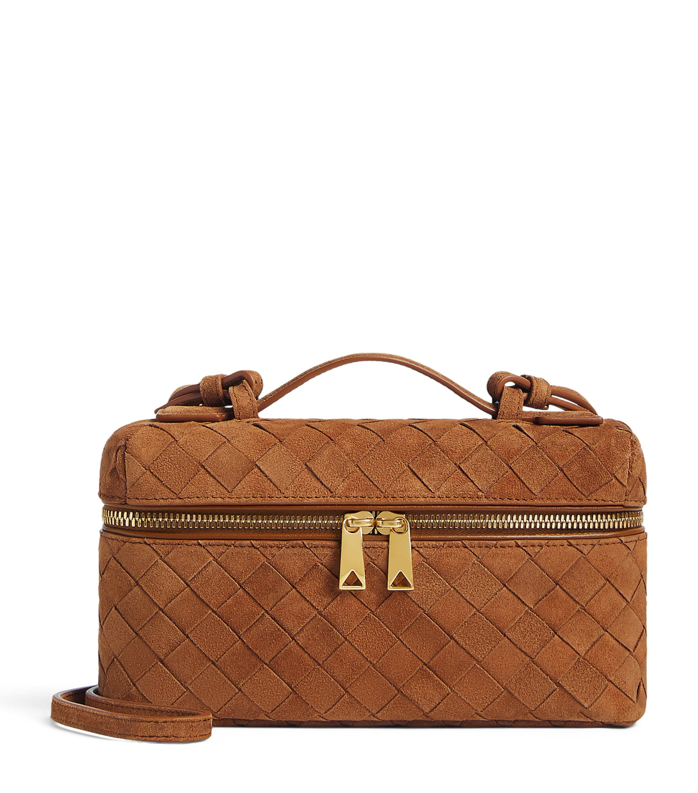 Brown Suede Bang Bang Vanity Case Bag | Harrods