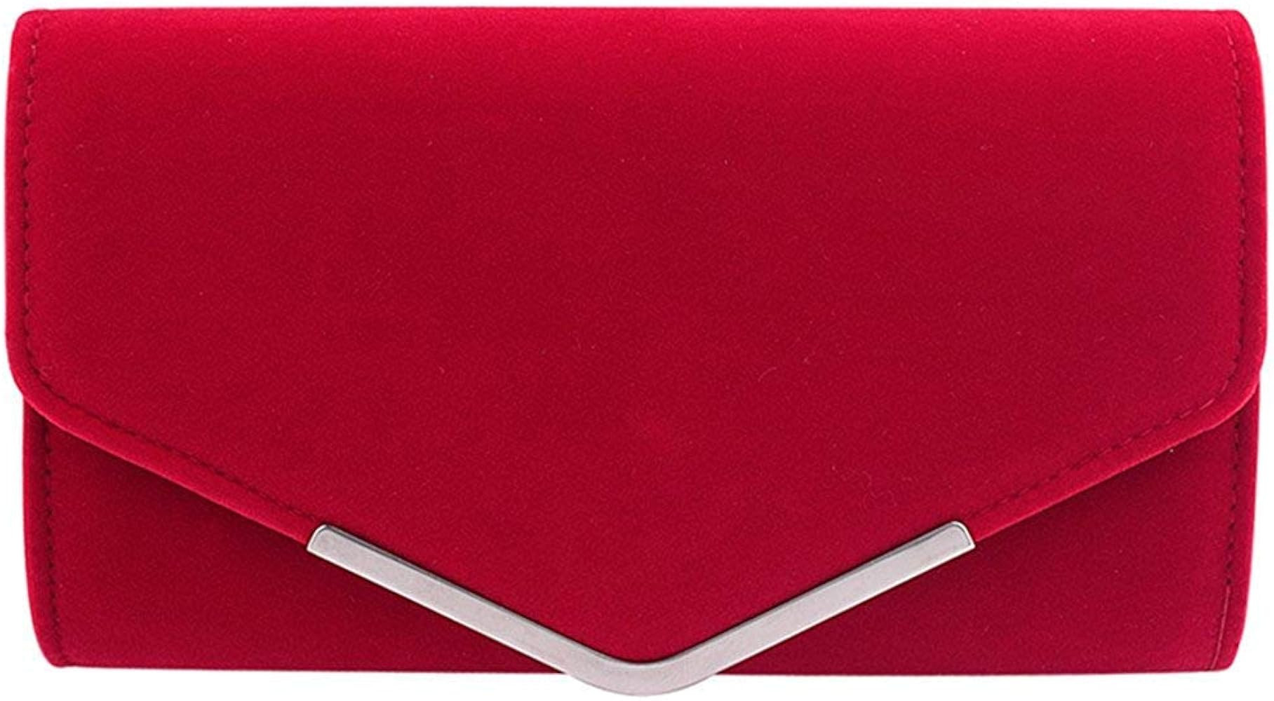 Women Clutch Purse Evening Bag Prom Handbag With Detachable Chain for Wedding Velvet Elegant | Amazon (US)