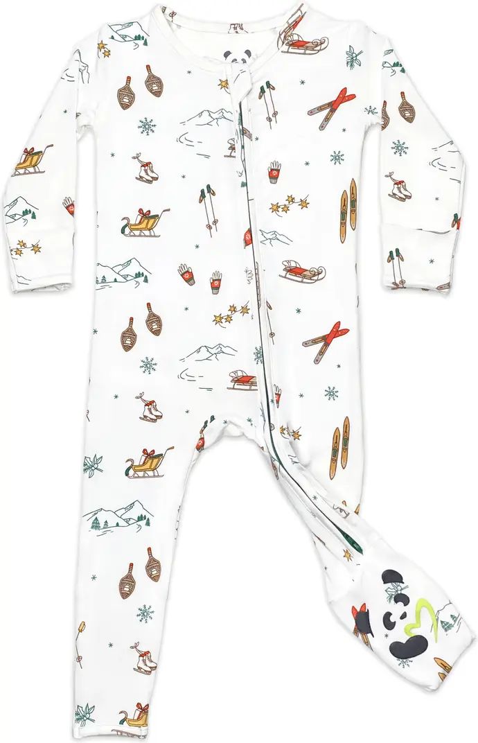 Bellabu Bear Kids' Vintage Holiday Convertible Footie Pajamas | Nordstrom | Nordstrom