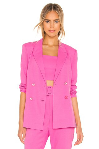 Bardot Parisienne Blazer in Pink Pop from Revolve.com | Revolve Clothing (Global)