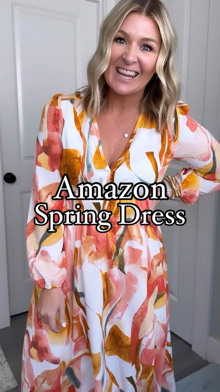 I’m wearing the cutest spring dress from Amazon today. It’s great paired with these gold gladiator sandals but you can certainly dress it up with a heel and wear it to an event like a spring wedding or shower. 

Wearing my true size small



#LTKfindsunder50 #LTKVideo #LTKstyletip