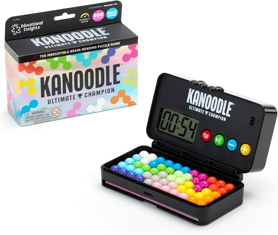 Educational Insights Kanoodle Ultimate Champion - 3D Brain Teaser Puzzle with Timer, Handheld Tra... | Amazon (US)