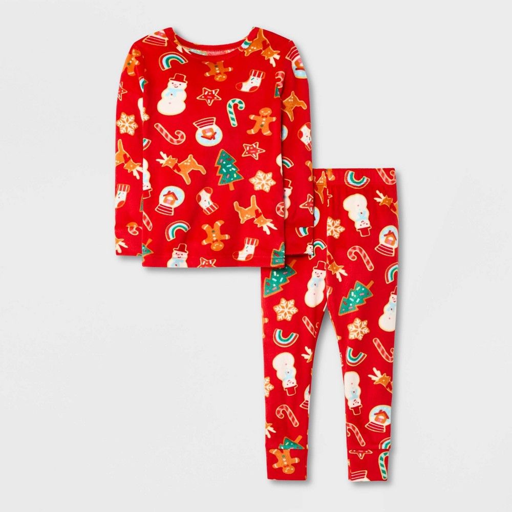Toddler Boys' Christmas Pajama Set - Cat & Jack Red 12M | Target