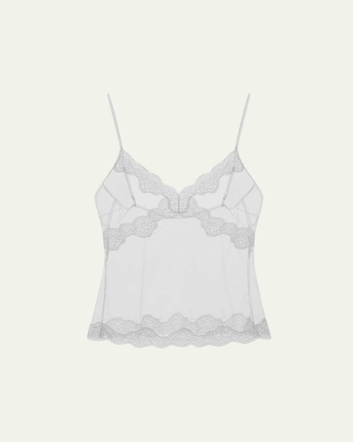 Clio Lace-Trim Sheer Top | Bergdorf Goodman