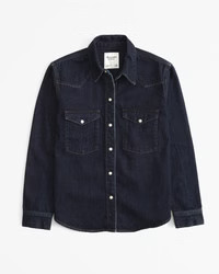 Women's Western Denim Shirt | Women's Tops | Abercrombie.com | Abercrombie & Fitch (US)