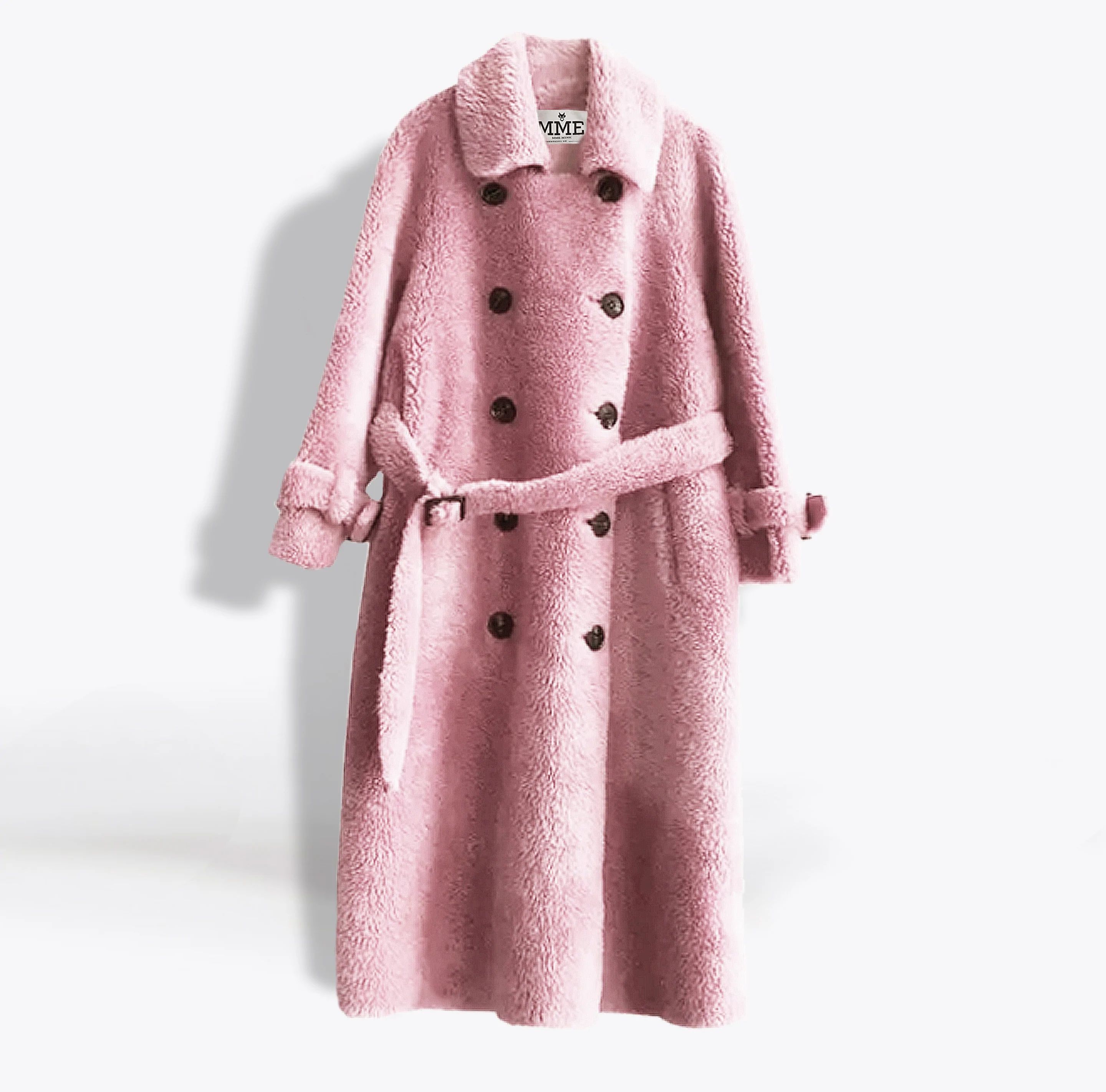 MME. TEDDY TRENCH COAT  - Ice Rose | MME.MINK