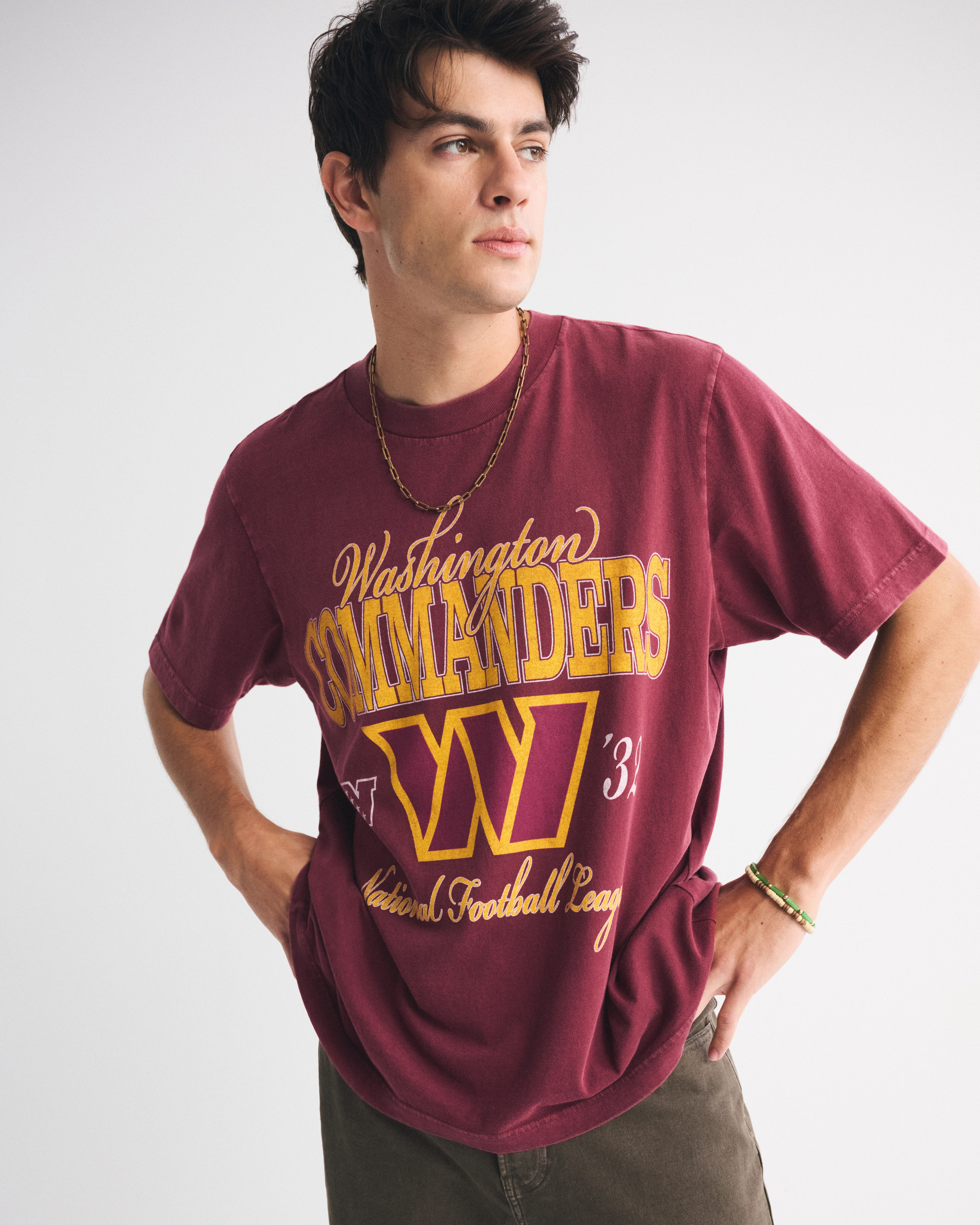 Washington Commanders Vintage-Inspired Graphic Tee | Abercrombie & Fitch (US)