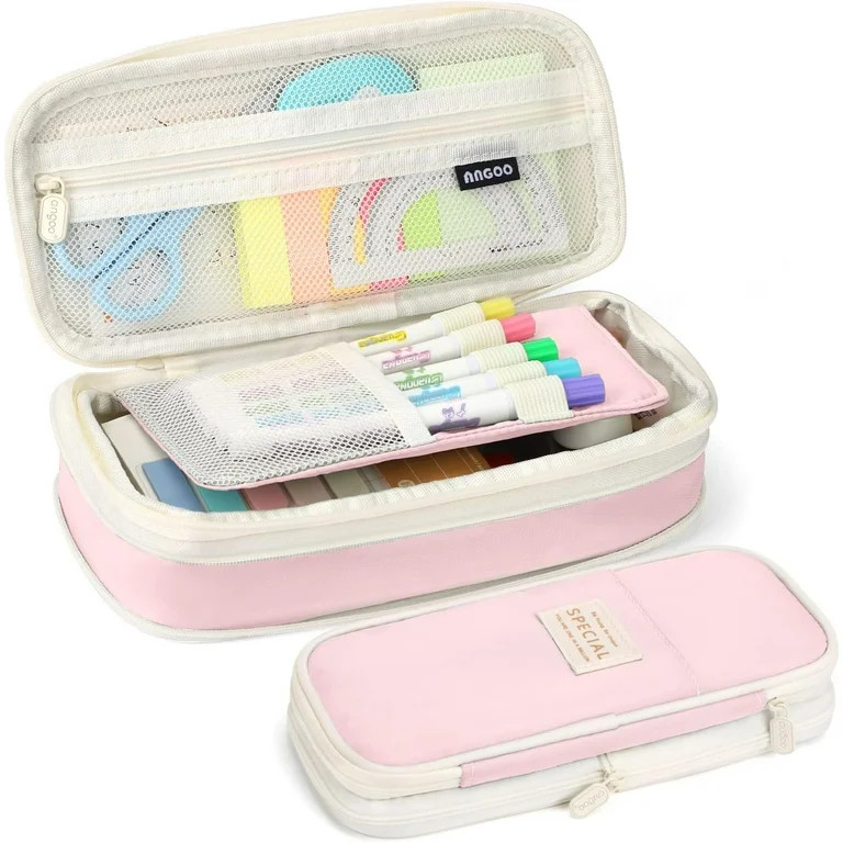 KPX Big Capacity Pencil Pen Case Bag with Zipper Office College School Storage Large Capacity Bag... | Walmart (US)