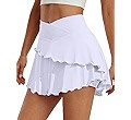 COOrun Womens Tennis Skirt Crossover Golf Skorts Skirts UPF 50+ Lightweight Athletic Skirt with 3... | Amazon (US)