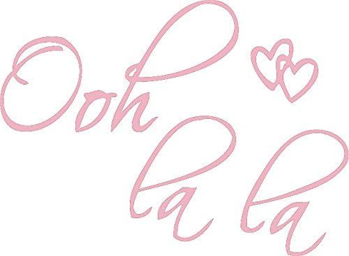 Picniva Pink 22" X 14" OOH LA LA Paris France Hearts Love Quote Vinyl Wall Decal Decor Art Sticke... | Amazon (US)