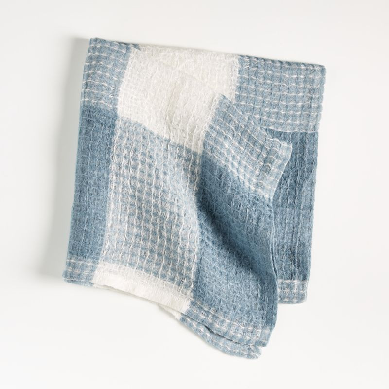 Cyril Blue Waffle Napkin + Reviews | Crate and Barrel | Crate & Barrel